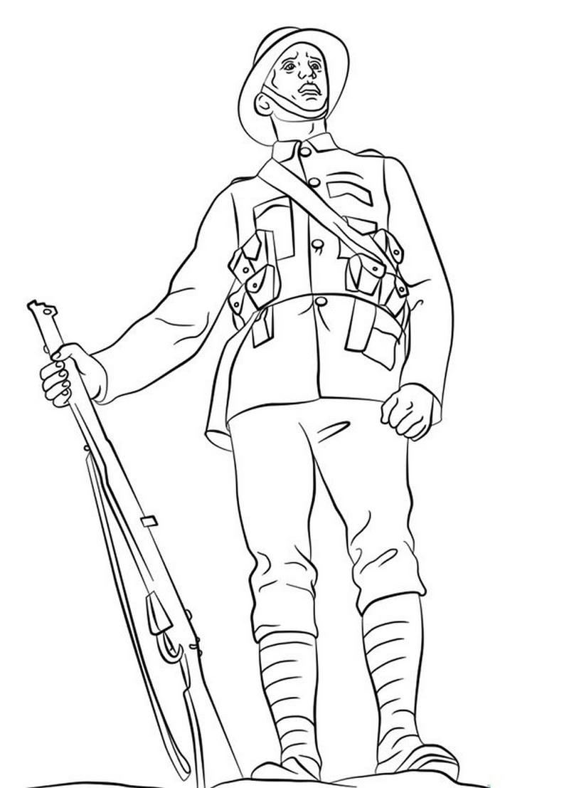 Khám phá hình chú bộ đội tô màu thật thú vị
