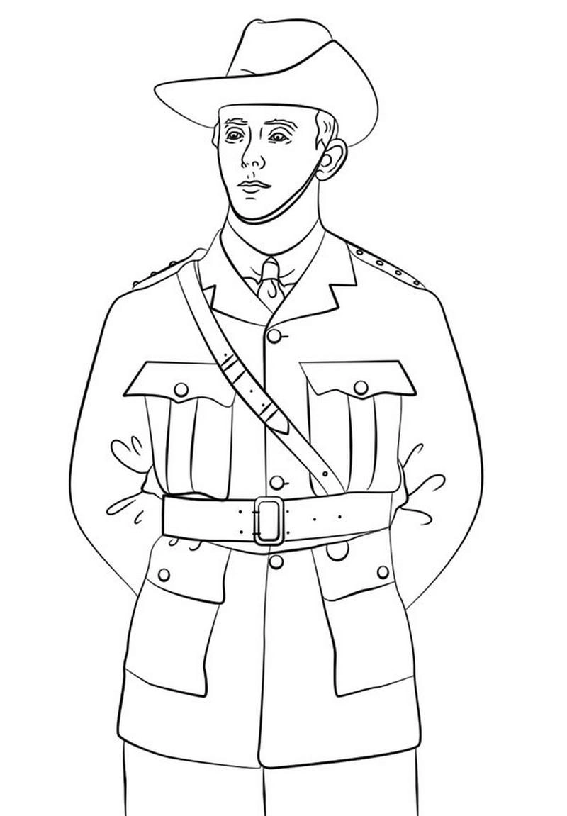 Bé yêu hình ảnh tô màu chú bộ đội sáng tạo