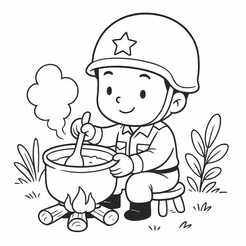 Khám phá ảnh tô màu chú bộ đội đầy sáng tạo