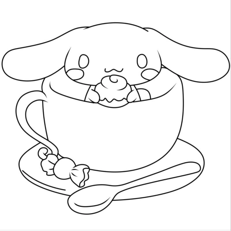 Sáng tạo với drawing tranh tô màu cinnamoroll dễ thương