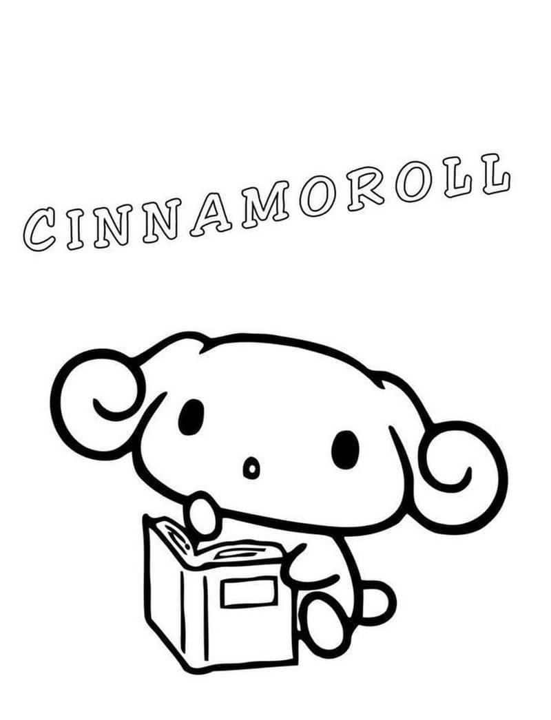 Bé thích cinnamoroll cute tô màu với hình ảnh đáng yêu
