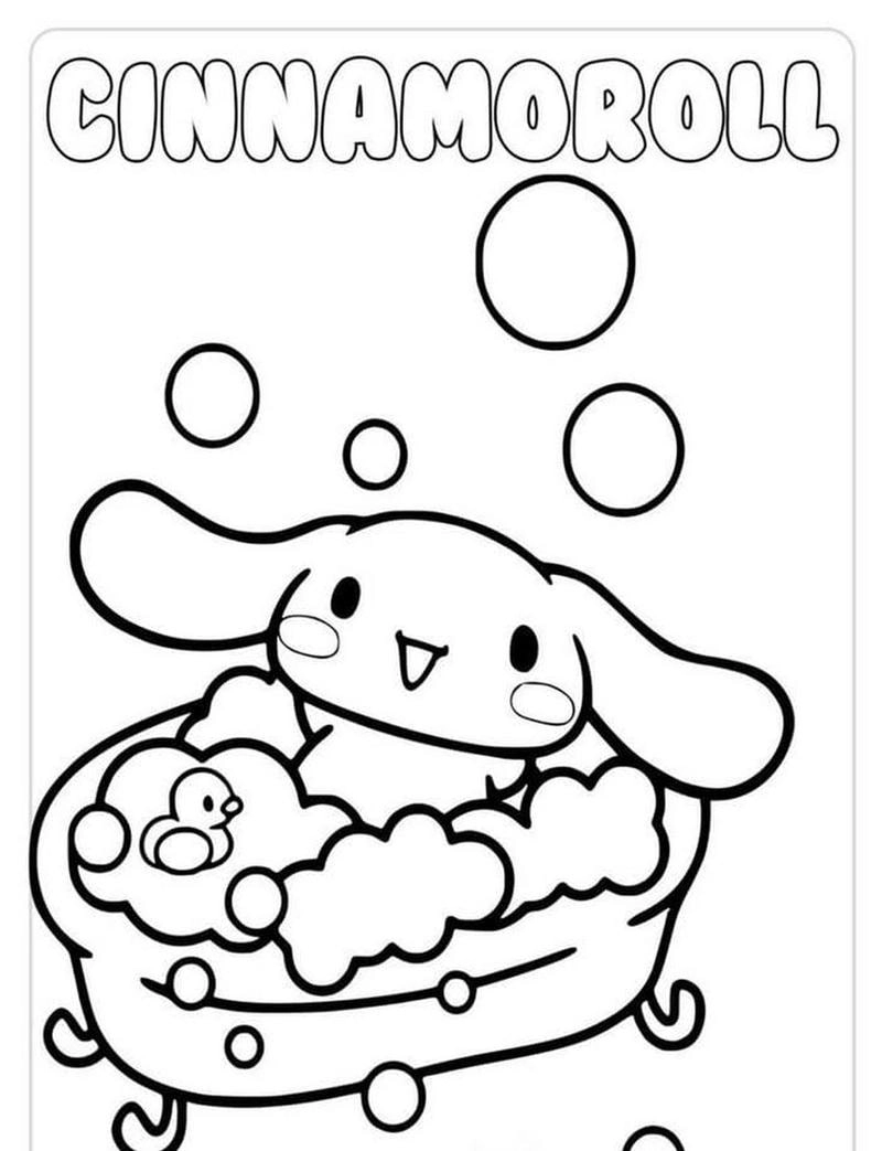 Khám phá ảnh tô màu cinnamoroll dễ thương để bé sáng tạo