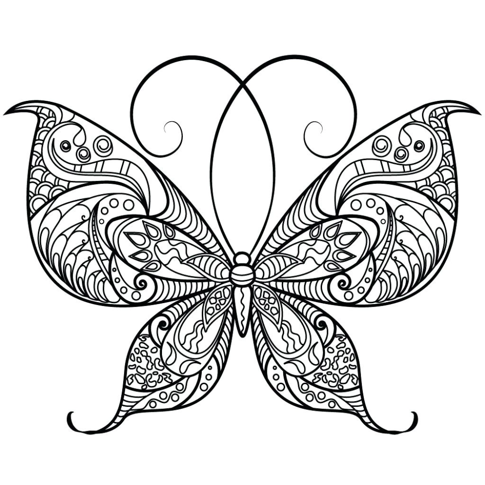 Trọn bộ mẫu tô màu con bươm bướm bé nào cũng thích