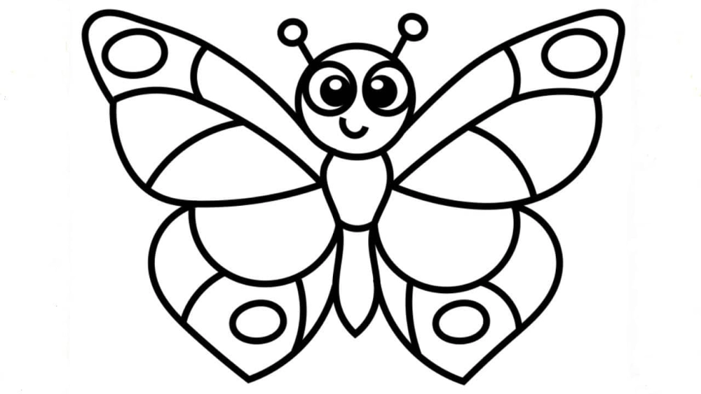 Chọn ngay tranh tô màu con bướm dễ thương cho bé 3 tuổi
