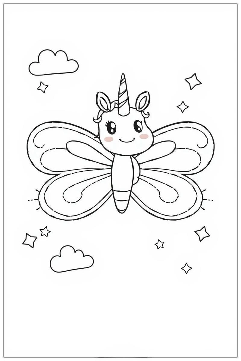 Giờ học mỹ thuật thêm vui nhờ vẽ con bướm tô màu đa dạng