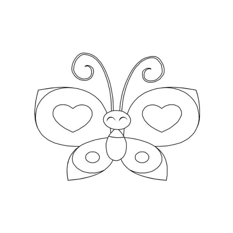 Cho bé trải nghiệm mới với tranh tô màu bươm bướm dễ thương