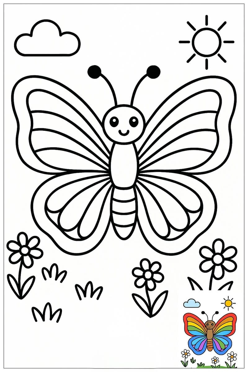 Tìm hiểu tự nhiên qua tranh tô màu vòng đời của bướm