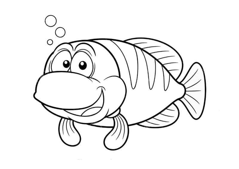 Sưu tầm mẫu tô màu tranh con cá cực chất