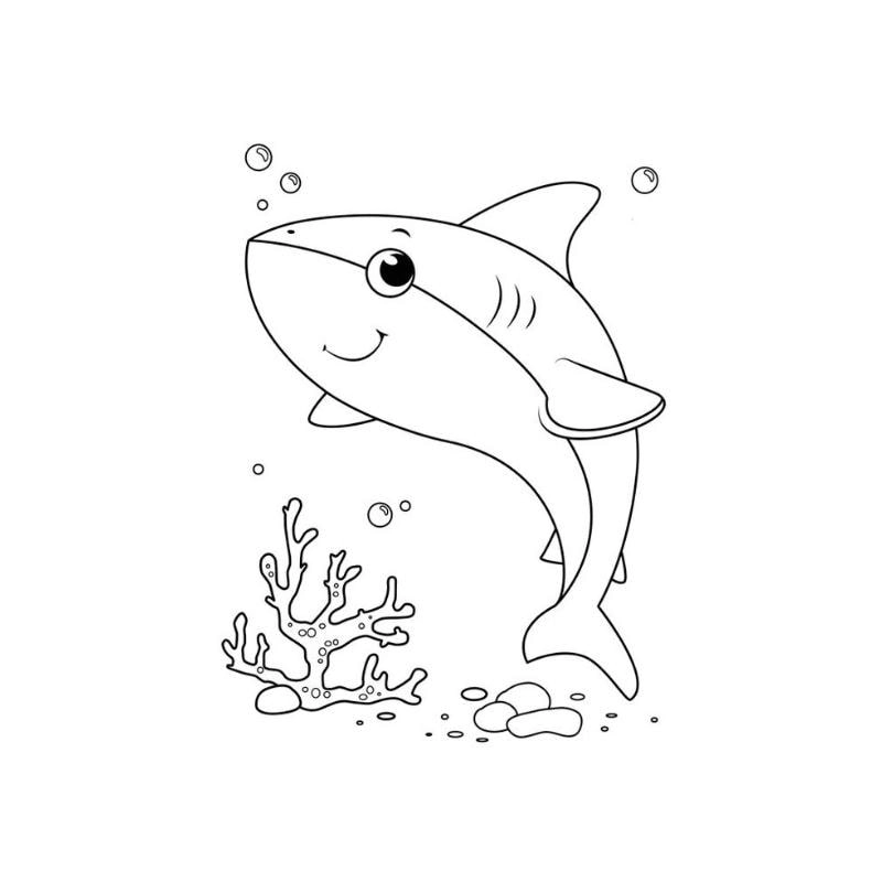Tô màu dễ dàng với hình ảnh con cá cho bé tô màu