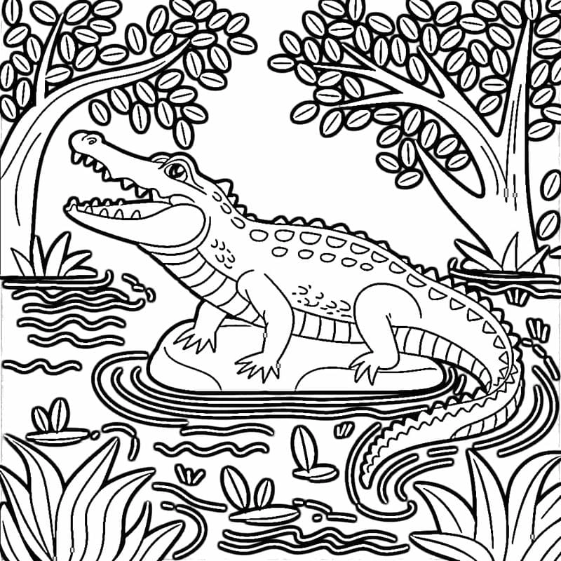 Khơi gợi trí tưởng tượng cùng con cá sấu tô màu hấp dẫn
