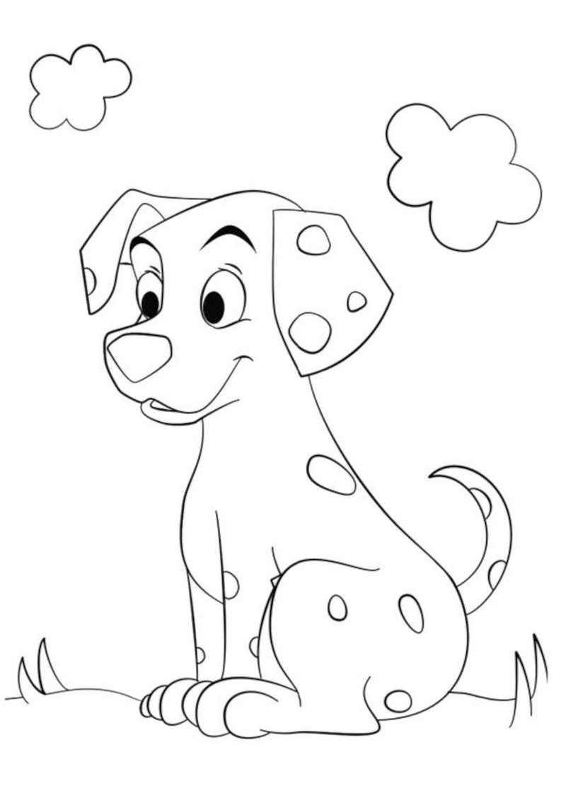 Vui vẻ cùng tô màu con chó đốm đáng yêu