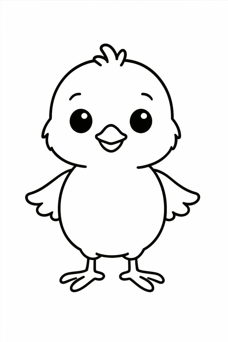 Khám phá tô màu vẽ con gà con dễ thương