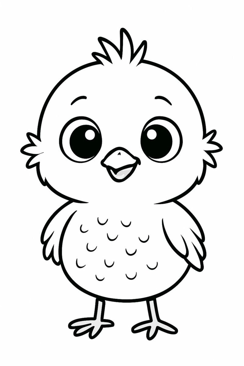Khám phá tô màu con gà con đáng yêu