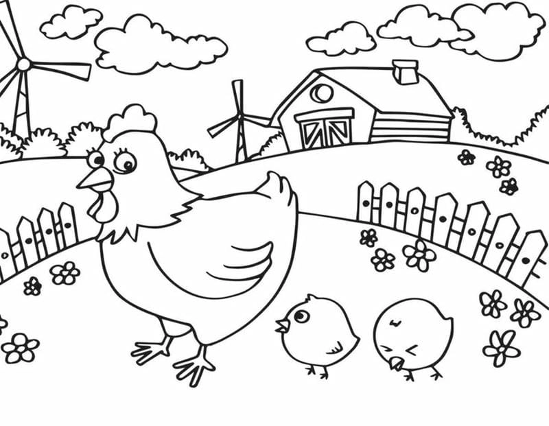 Khám phá con gà tô màu gì cho bé sáng tạo