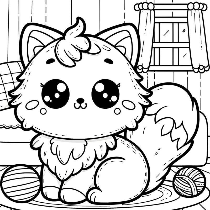 Thử tranh tô màu sticker cute mèo độc lạ