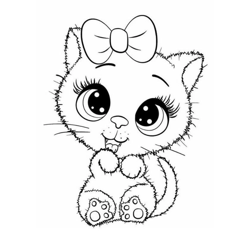Bé yêu thích tranh tô màu con mèo cho bé