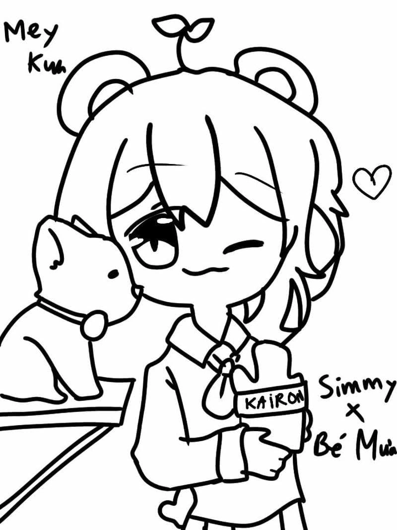 Sáng tạo cùng tô màu mèo Simmy ngộ