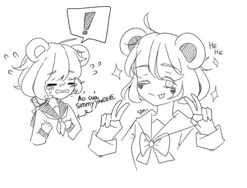 Vui nhộn với mèo Simmy tô màu dễ thương