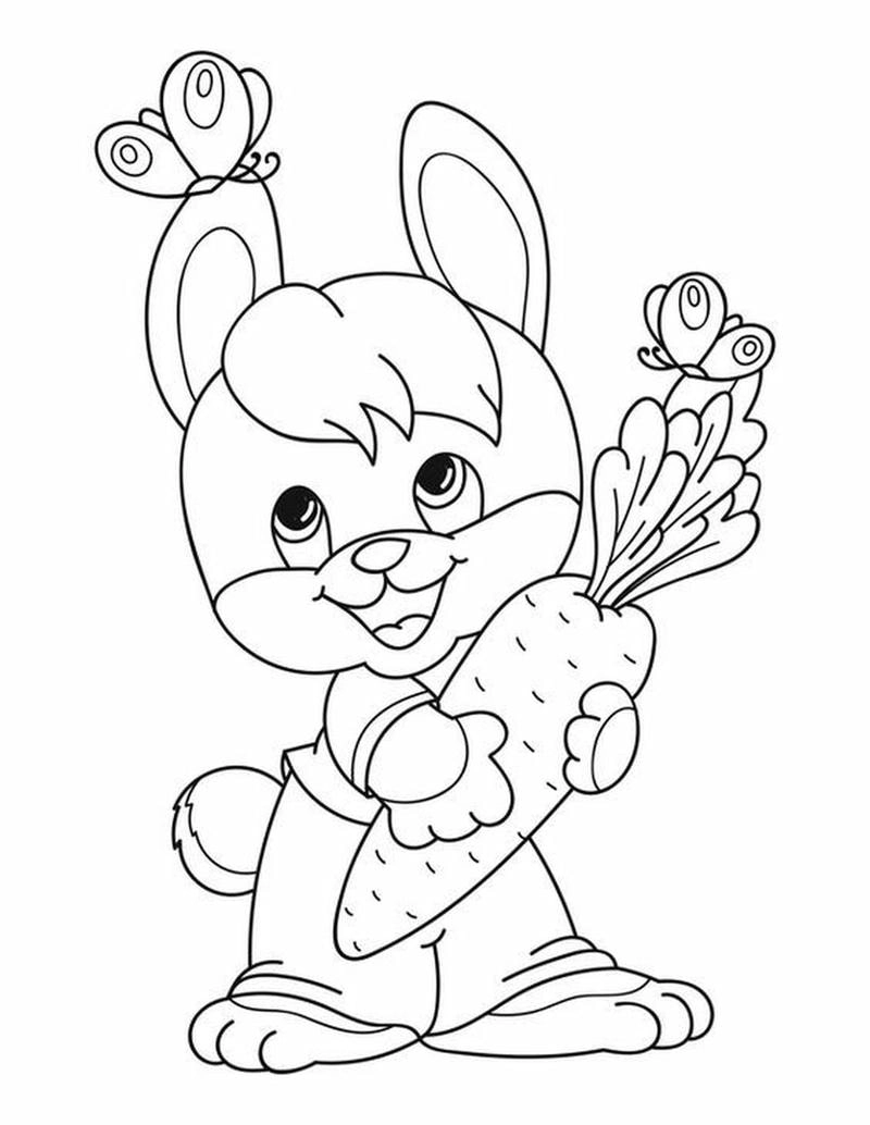 Bé phát triển tư duy cùng tranh bé tô màu con thỏ sinh động