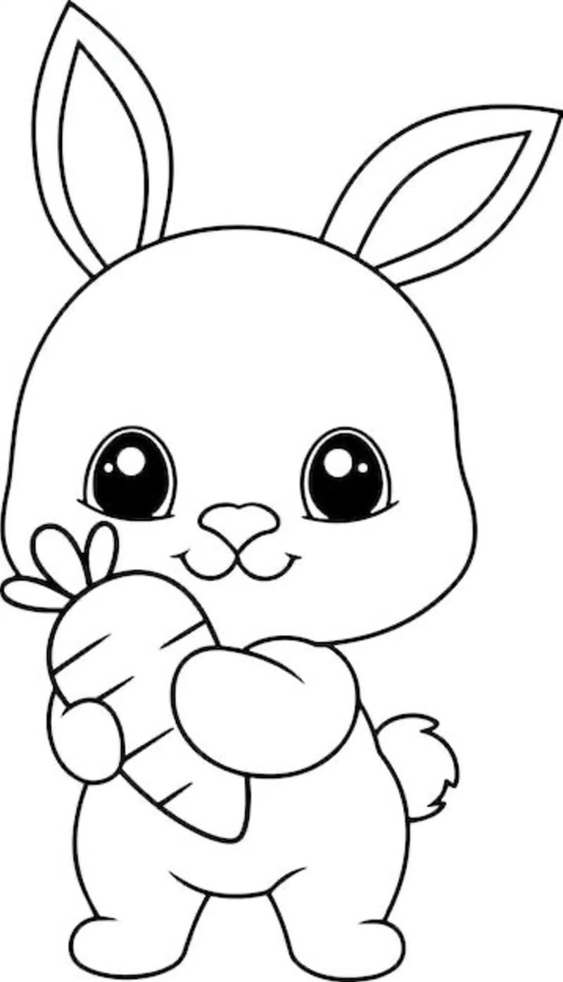 Tuyển chọn hình ảnh con thỏ cho trẻ tô màu sinh động