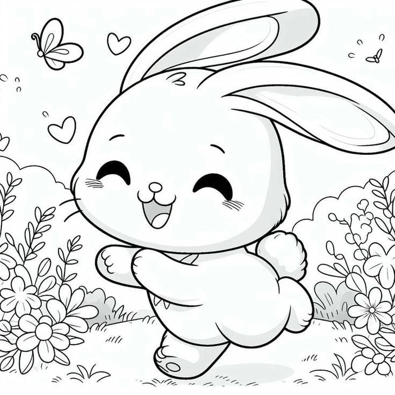 Bé phát triển kỹ năng với tranh tô màu con thỏ cho bé