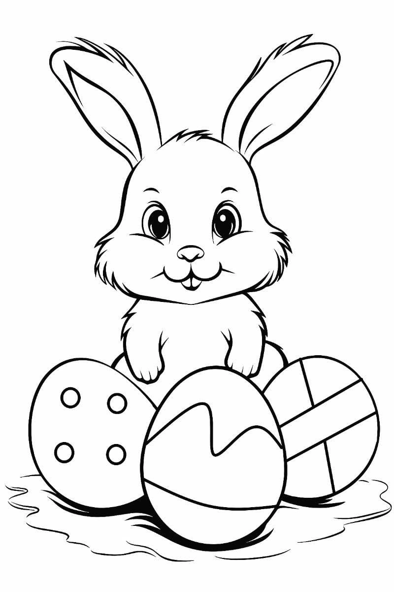 Tranh tranh rỗng tô màu con thỏ để bé tự do sáng tạo