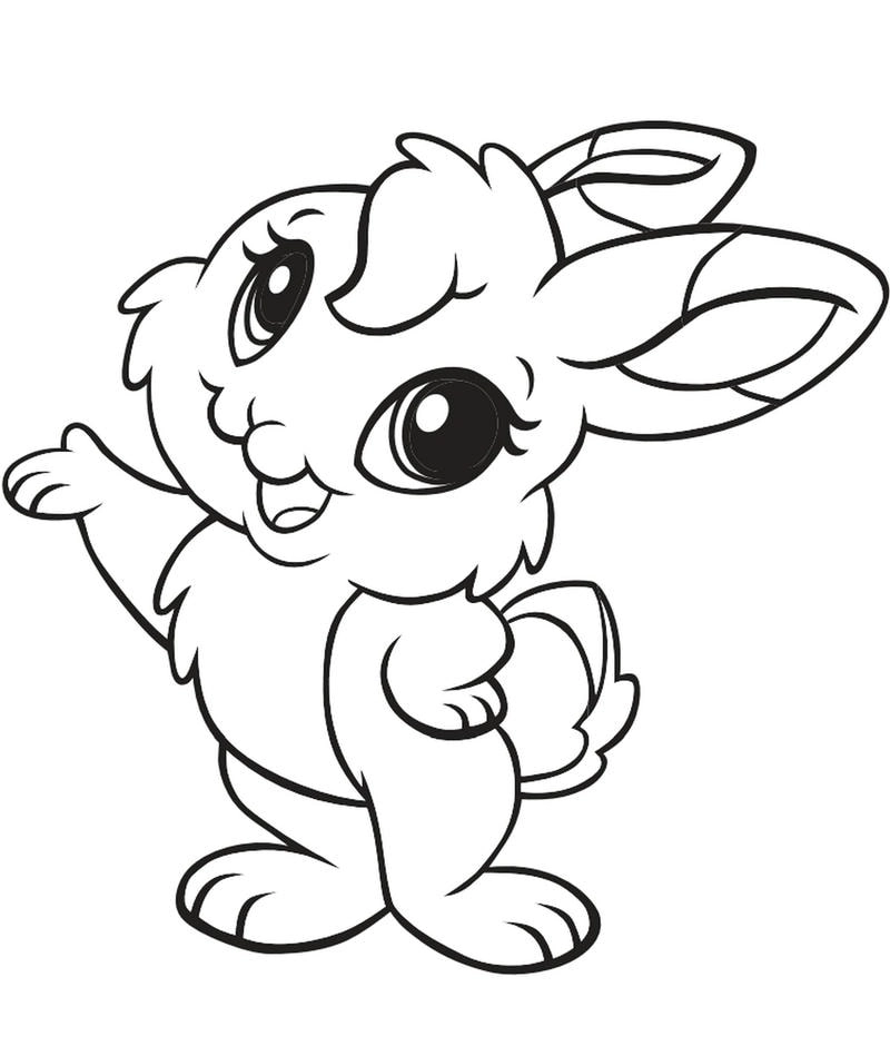 Bé phát triển kỹ năng với tranh con thỏ tô màu cho bé đơn giản