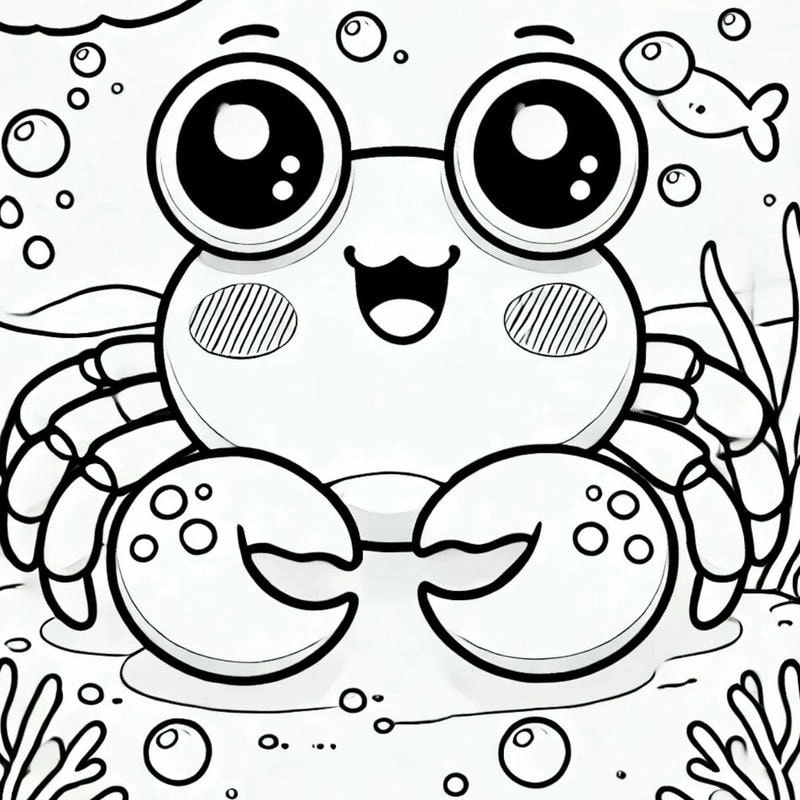 Bé tập tô tranh tô màu con vật sống dưới nước vui nhộn