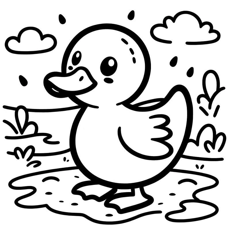 Khơi nguồn sáng tạo với tranh tô màu chú vịt xám