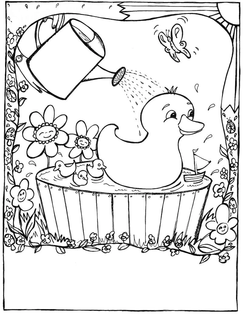 Giúp bé nhận diện màu qua tô màu vịt