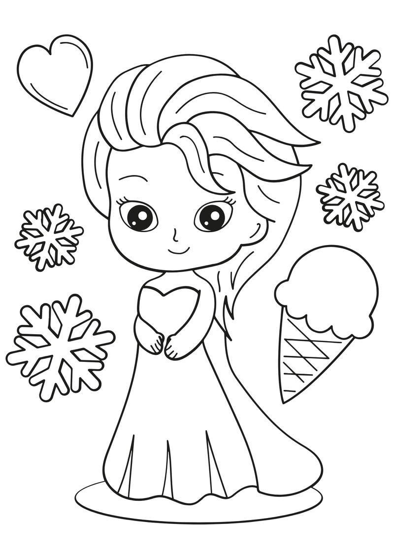 Tranh tô màu công chúa đẹp mê ly với tranh tô màu công chúa tóc mây