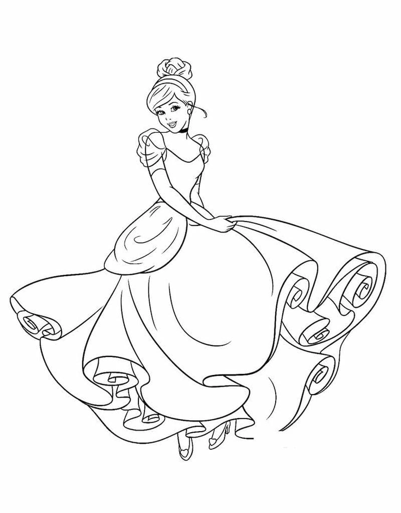 Nhiều chủ đề đẹp từ in hình tô màu công chúa cho bé học vẽ