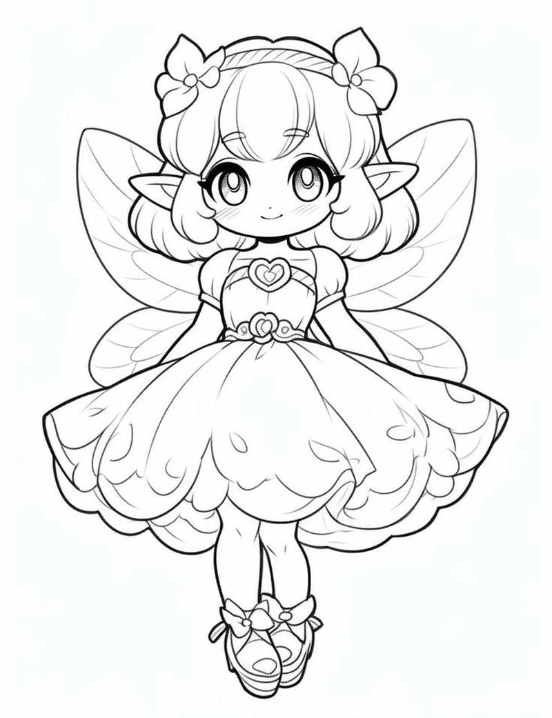 Hình vẽ dễ thương từ tranh tô màu công chúa cho bé cực hấp dẫn