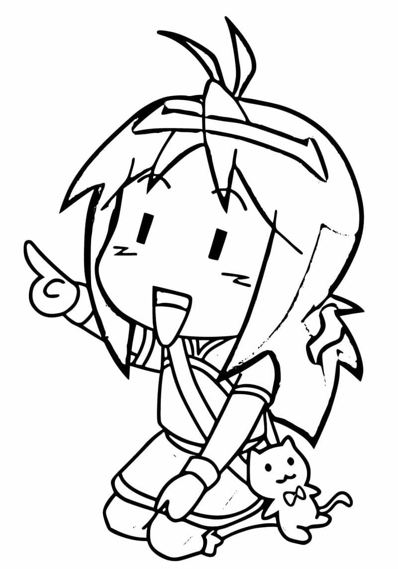 Dành riêng cho bé gái tranh tô màu công chúa anime cute hấp dẫn