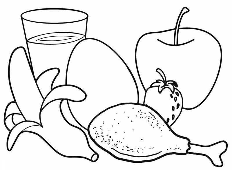 Tạo nét đẹp cho tranh tô màu đồ ăn uống đa dạng món ngon