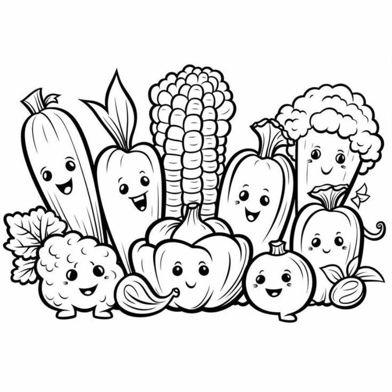 Khám phá mẫu tranh đồ ăn tô màu đa dạng chủ đề