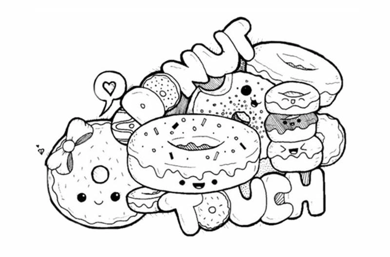 Chọn tranh và tô cùng tô màu hình đồ ăn cute sinh động