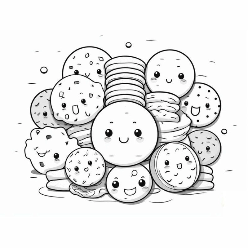 Sưu tập tranh hình tô màu đồ ăn hấp dẫn