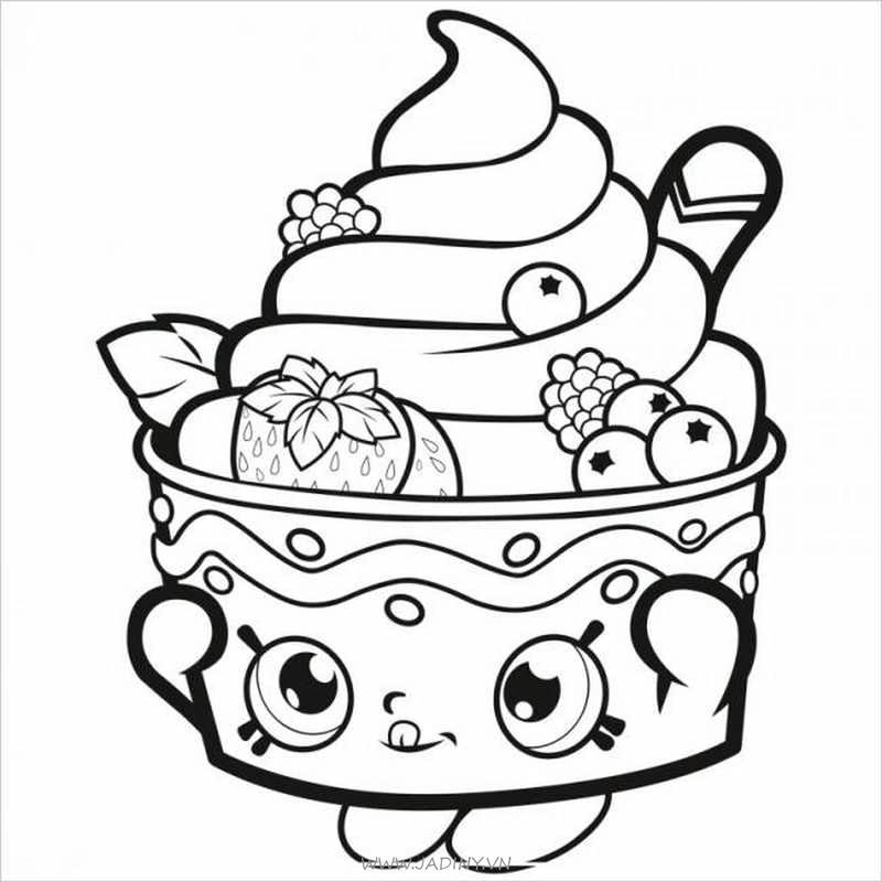 Chọn lựa tranh với tranh tô màu hình đồ ăn phong phú