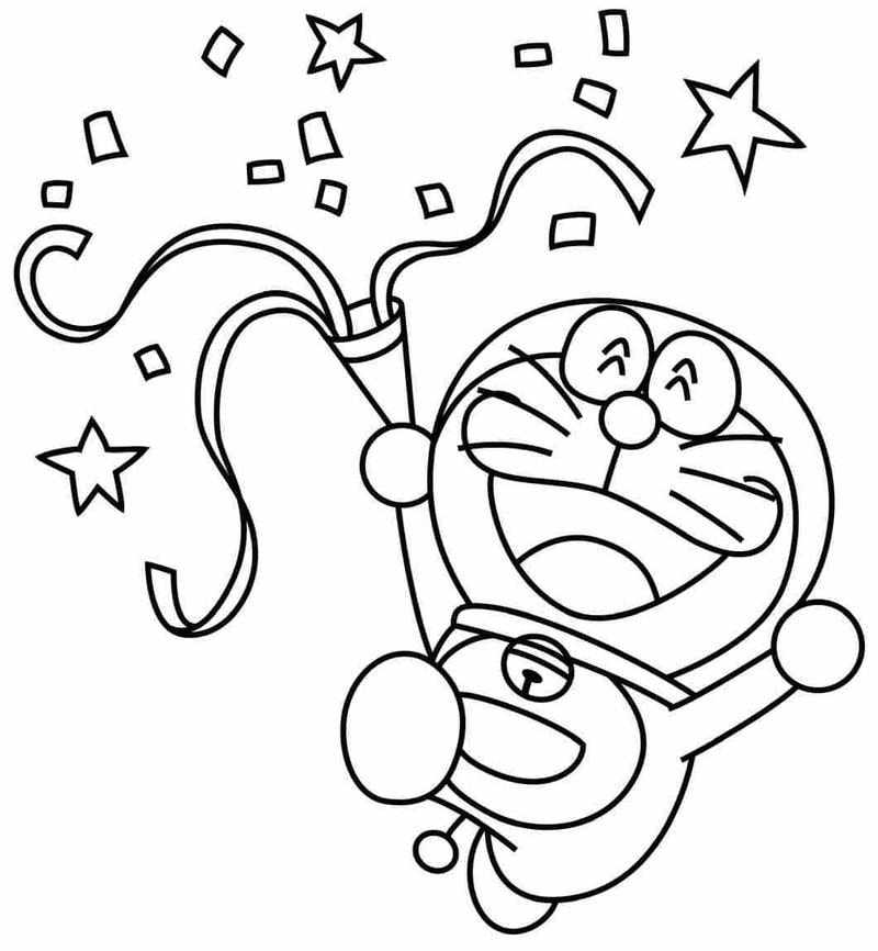 Tô màu tranh doremon cùng bé thật vui