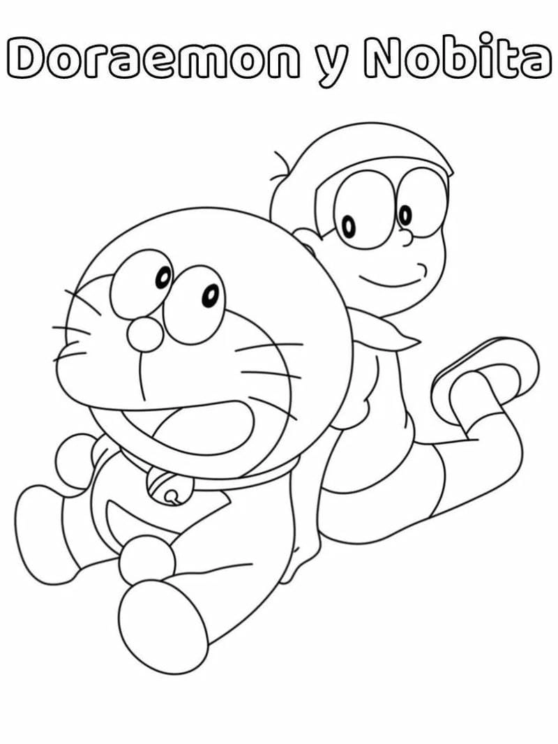 Tô màu doremon và nobita siêu cute