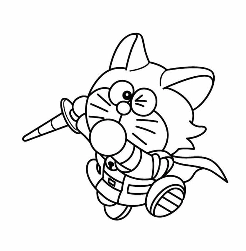 In tranh tô màu doremon thật sinh động