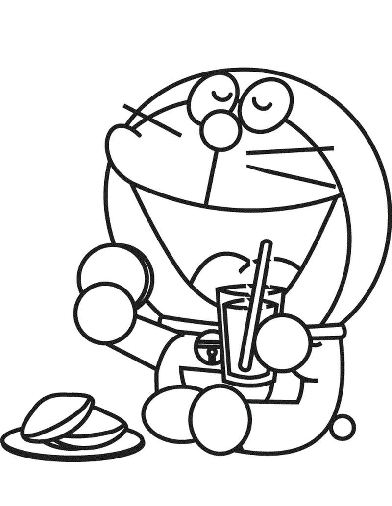 Hình doremon cho bé tô màu thật dễ thương
