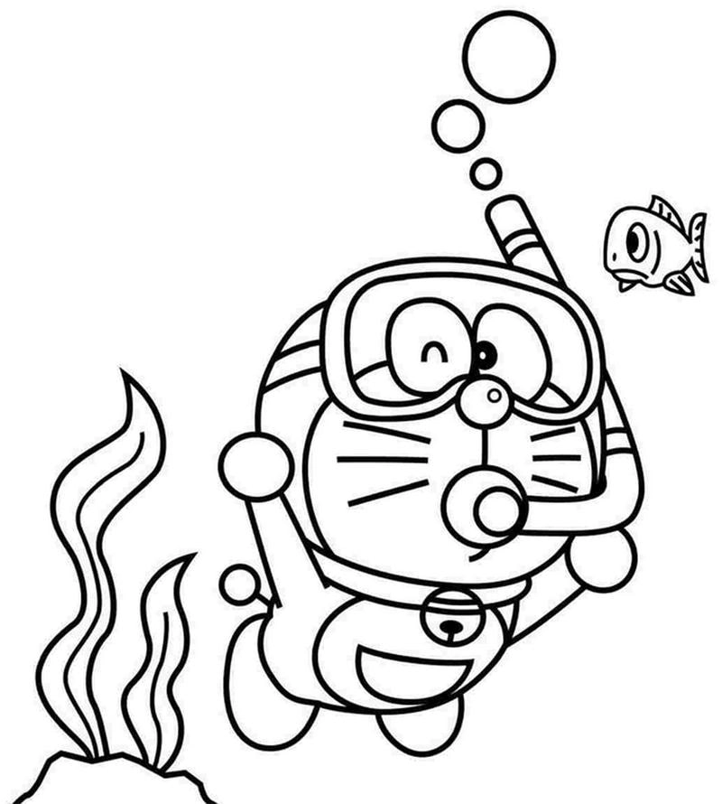 Doremon tô màu cùng bé sáng tạo thật vui