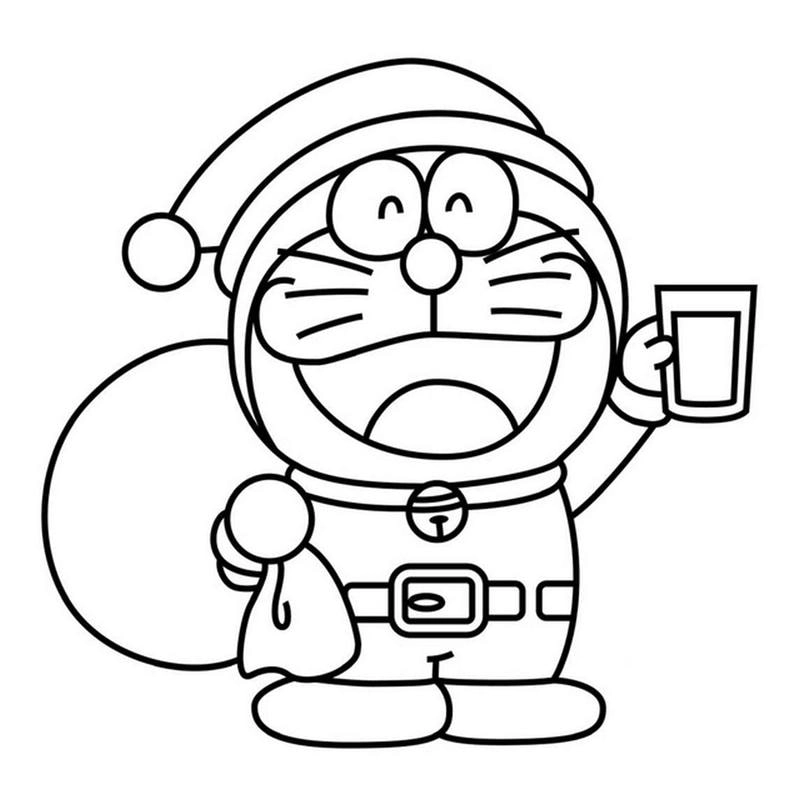 Ảnh doremon tô màu thật đáng yêu cho bé