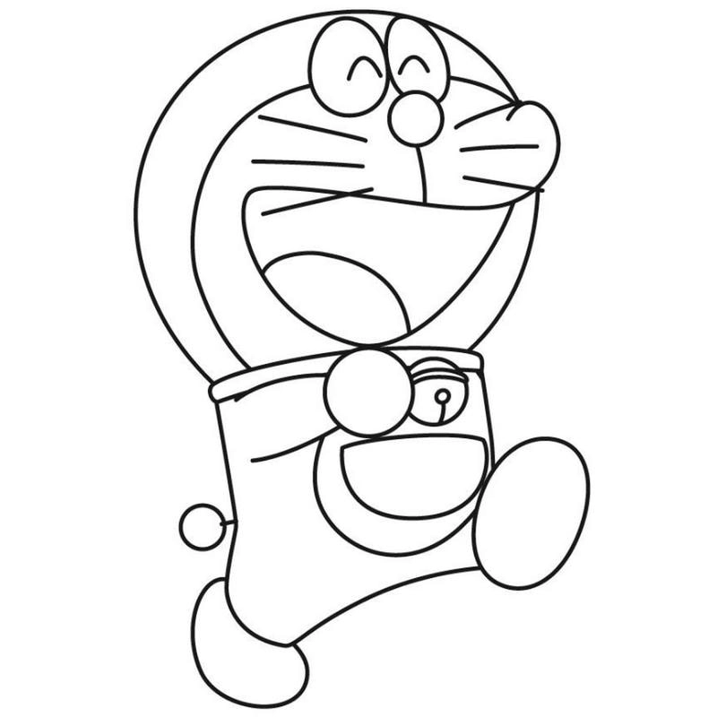 Tranh tô màu doremon cho bé thật đáng yêu