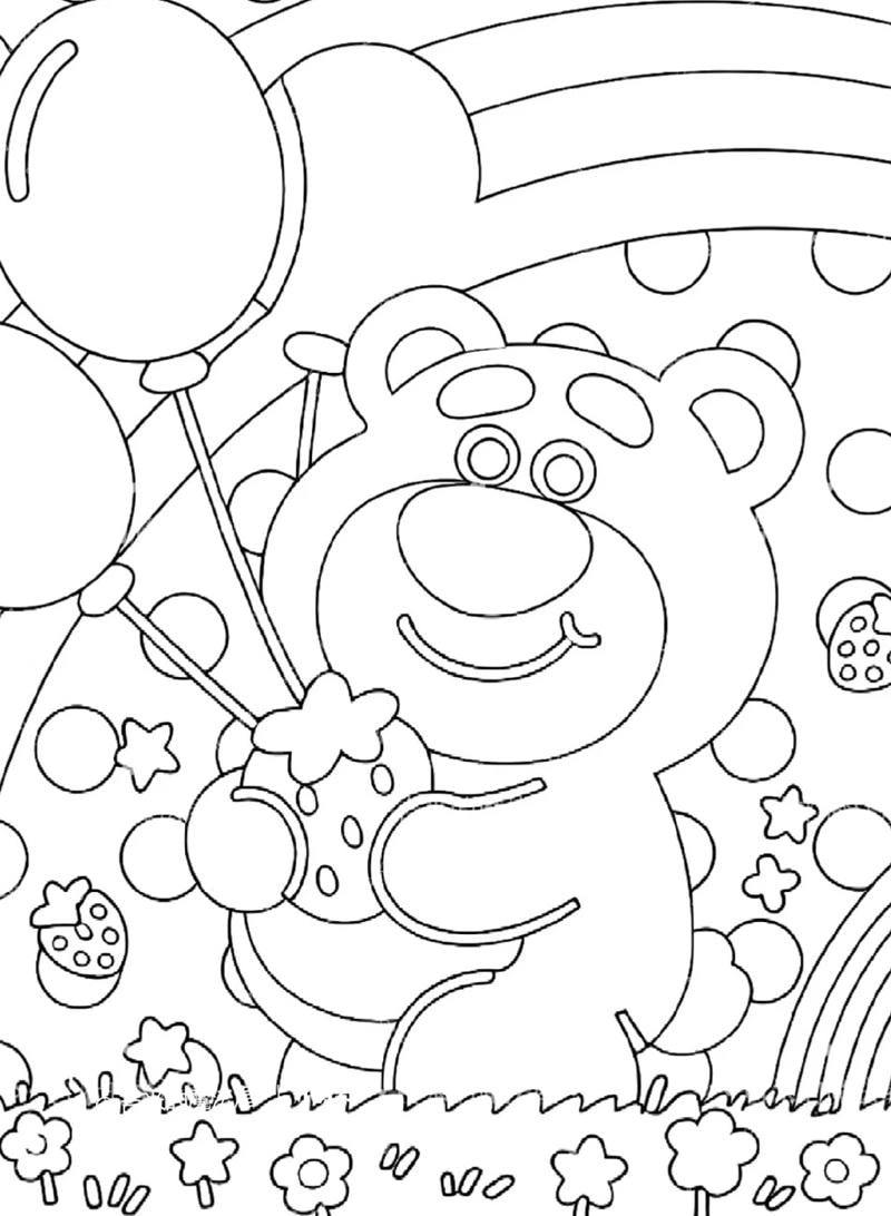 Khám phá bộ tranh tô màu gấu dâu siêu đáng yêu cho bé tập tô