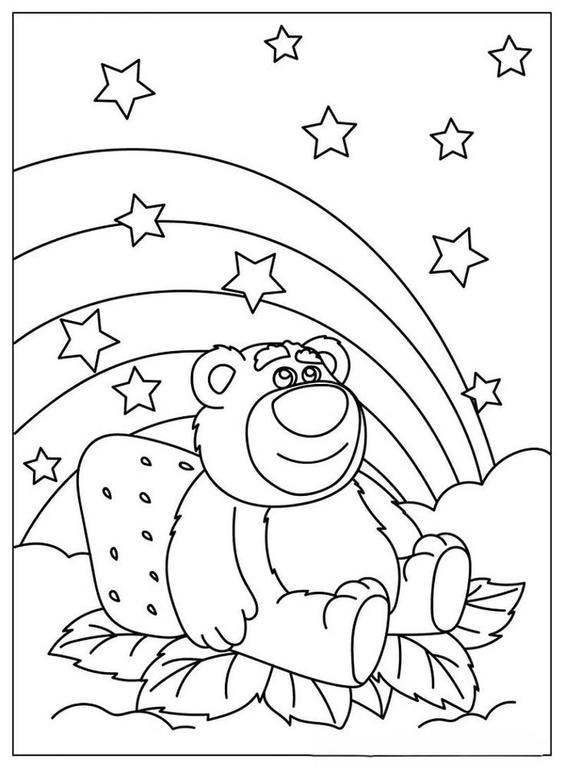 Tổng hợp hình tô màu gấu dâu cute cho bé thỏa thích sáng tạo