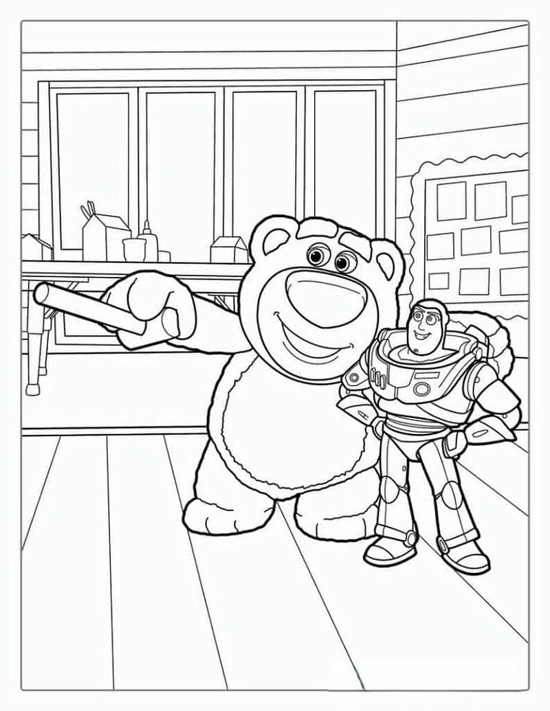 Tải và in hình tô màu gấu dâu cho bé học tô dễ dàng