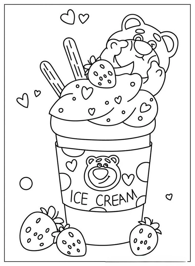 Bộ sưu tập hình vẽ tô màu gấu dâu đẹp nhất cho bé tô luyện